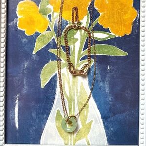 Gold Necklace and Bracelet set